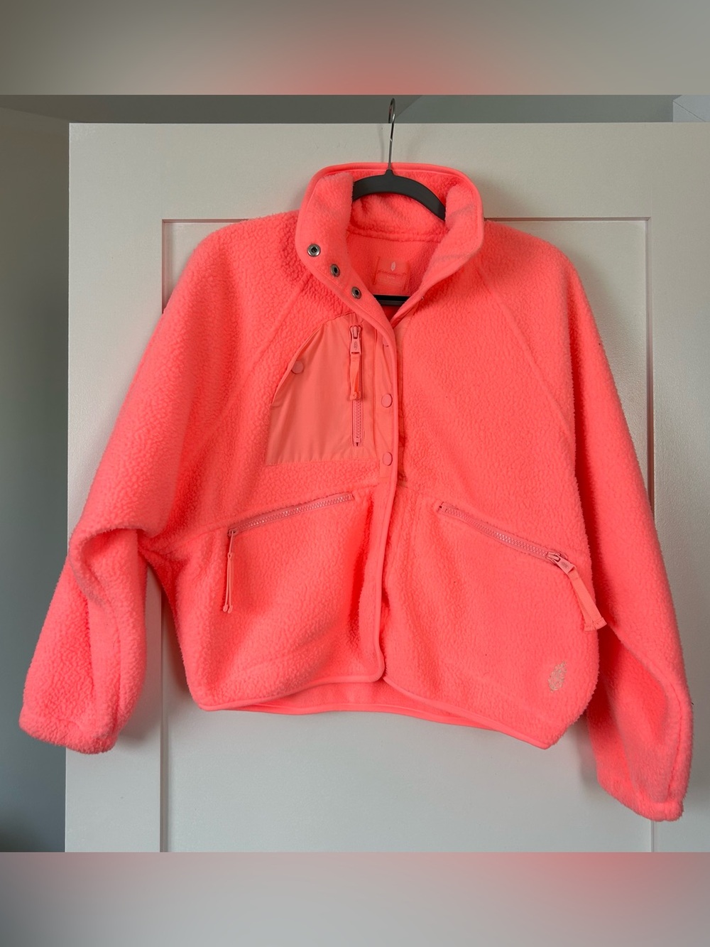 Free People Movement Hit the Slopes Fleece Jacket Pink Size Extra Small